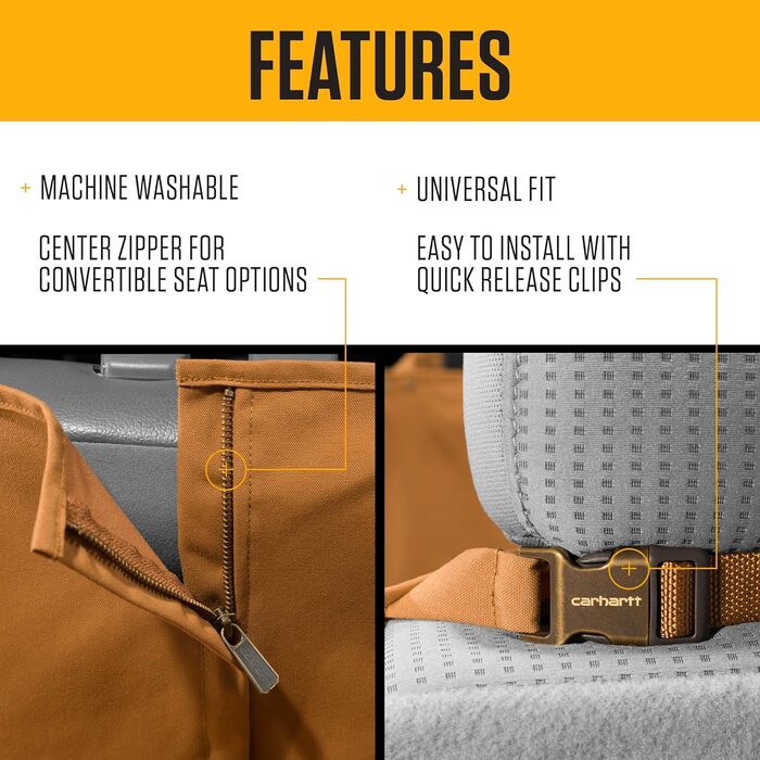 Гамак для тварин Carhartt з нейлону, захист сидіння авто, коричневий