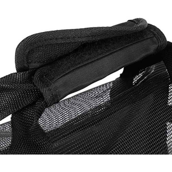 Транспортна сумка для собак та котів, складна переноска, чорна (L)