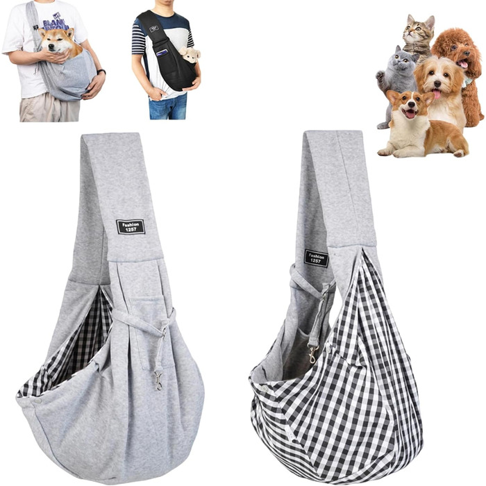 Сумка-переноска для собак до 10 кг, рюкзак для собак, сіра