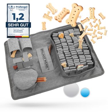 Килимок для собак - іграшка-головоломка з 5 елементами та 3 рівнями складності. Міцний матеріал, підходить для собак будь-якого розміру (сірий)