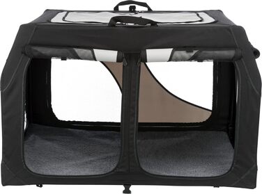 TRIXIE переноска для собак Vario Double 91x60x61/57 см, металева рама, відчиняється з 4 сторін, захист бампера, з сумкою та лежаком під овчину