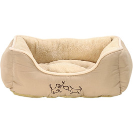 Килимок для собак та котів Dehner Lieblinge Sammy, 61 x 48 x 18 см, поліестер, бежевий
