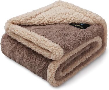 Водонепроникний коврик для собак Luciphia, миючий, для собак, котів, цуценят, теплий, м'який, з флісу Sherpa, для ліжка, дивана, канапи (102*145см, XL 145*216см)