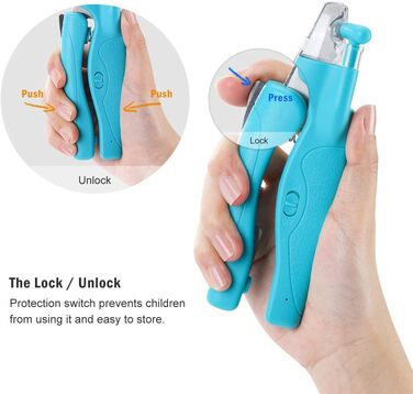 Професійний триммер для догляду за кігтями домашніх тварин з LED-підсвічуванням (для собак та котів)