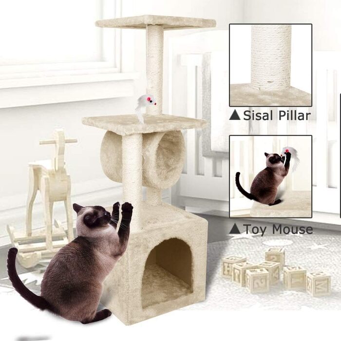 Когтеточка для котів CA&T P.J Pet Products, бежева, універсальна