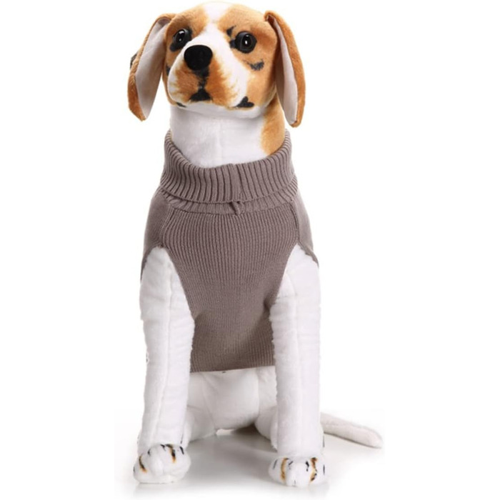 Теплий одяг для собак Angoiy Strickpuover - зимовий пуловер для собак, сірий, XXL