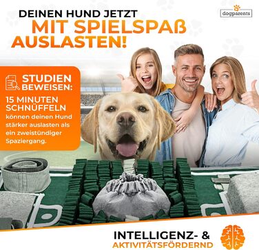 DOGPARENTS Снюфіл-килим для собак Футбольне поле, 8 елементів, міцна іграшка для малих і великих собак, спортивна арена, інтелектуальна іграшка, зелена