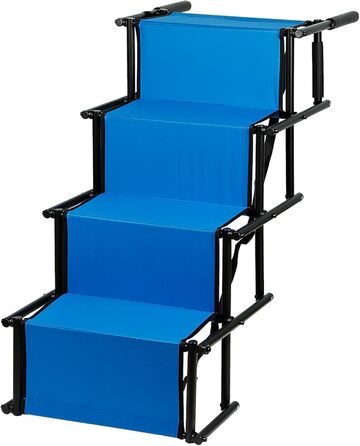 Рампа для собак Homewell - складана, до 70 кг, регульована - для малих, середніх, великих та хворих собак - легка у зберіганні (блакитна)