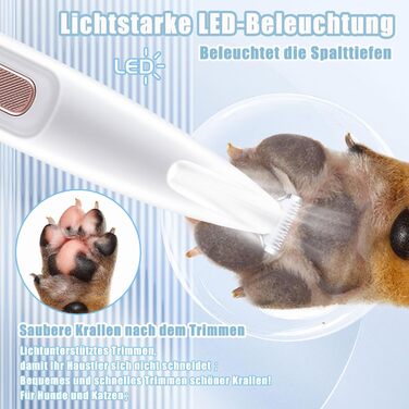 Триммер для догляду за лапами Paw Trim Pro: тихий, вологостійкий, з LED-підсвічуванням для собак та котів