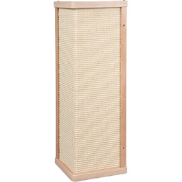 Преміум кутовий когтетоп Kratzbaumland з бука та сизалю, для котів, знімний килимок, настінний монтаж, 55 см