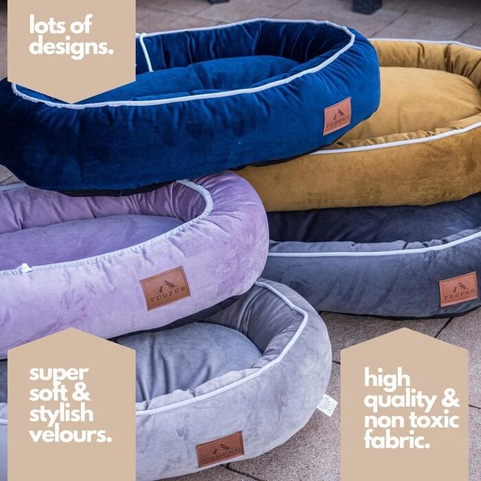 Ортопедичне ліжко для собак середніх порід 95x65 см Hazelnut (S 70x50, Жовтий)