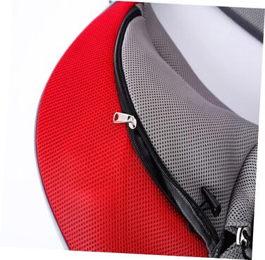 Переносна сумка-переноска для тварин BESPORTBLE, міцна сумка для собак, для подорожей, з вентиляційними вікнами та блискавкою, регульовані плечові ремені, переносна сумка для малих тварин та цуценят, червона