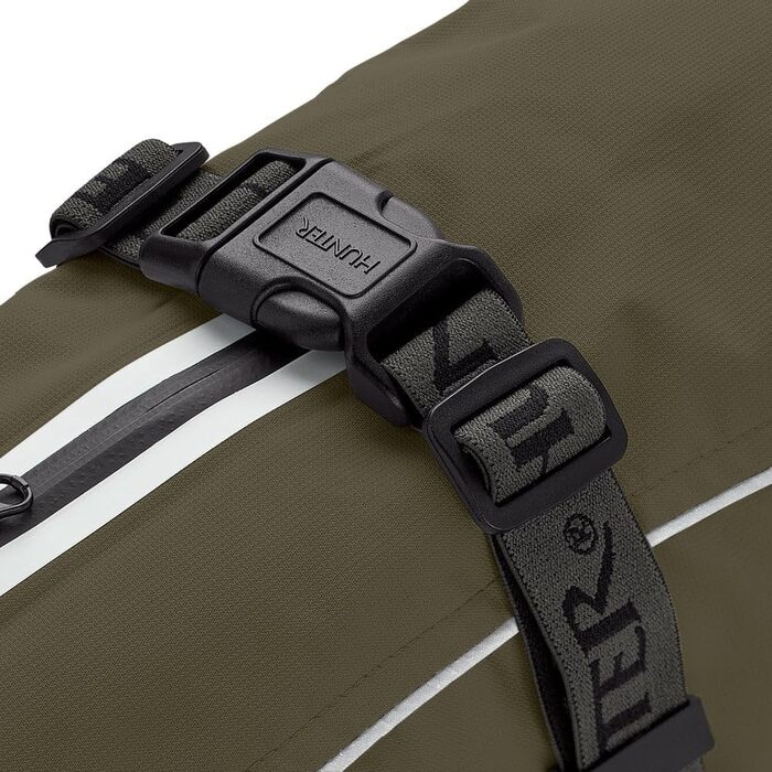 Водонепроникний теплий зимовий одяг для собак HUNTER Hundemantel NORDBY, оливковий, розмір 42,5, з відбиваючими елементами