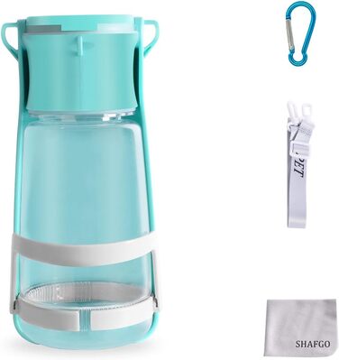 Портативна пляшка для води для собак SHAFGO 540 мл з підставкою, для подорожей, без розливання, для прогулянок