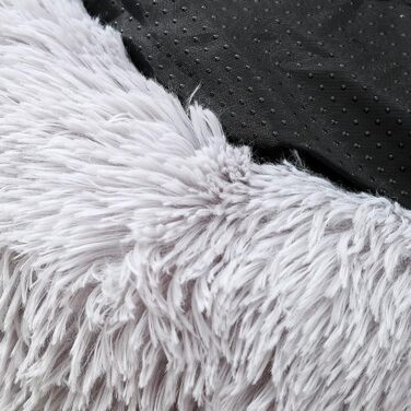 Кругла м'яка лежанка-донатик для собак та котів середнього розміру. Лежанка для тварин з плюшу, тепла та зручна. Підходить для собак та котів до 8 кг (38x38x14 см)