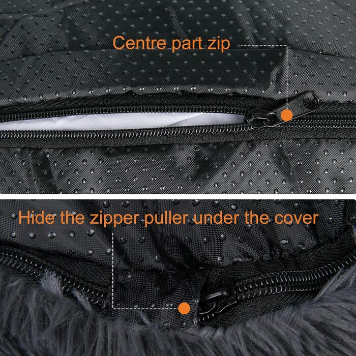 Крісло-гніздо для собак та котів, 80 см, антистрес, м'яке, знімний чохол, темно-сірий, Ø 80 см (XL)