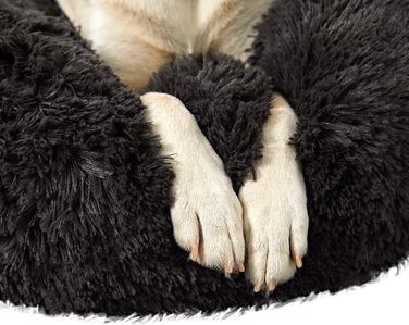 Кругле собаче ліжко ZINN, м'яке, миється, для великих собак, розмір M (діаметр 70 см), темно-сірий