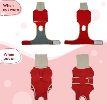 Теплий дощовик-худі для собак з капюшоном та захистом вух, 2 в 1, зелений (M, червоний)