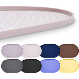 Гумова килимок для годівлі собак та котів з високим бортиком, водонепроникний, розмір 19' x 12' (білий пісок)