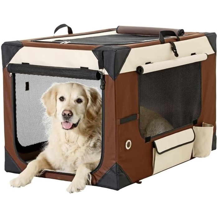 Клітка для собак Karlie Smart Top De Luxe L 106×71×69 см, бежево-коричнева