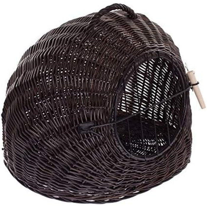 Кішка Будиночок Венге-Сірий, Корзина для кота з плетеної лози, Лежанка для кота з ручкою