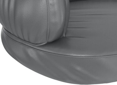 Крісло-ліжко для собак VidaXL, 75x53 см, штучна шкіра, сірий колір, ергономічне, комфортне