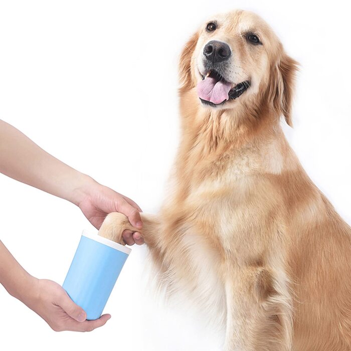 Очисник лап для собак і котів: силіконова щітка для лап, блакитний | Для маленьких, середніх та великих тварин