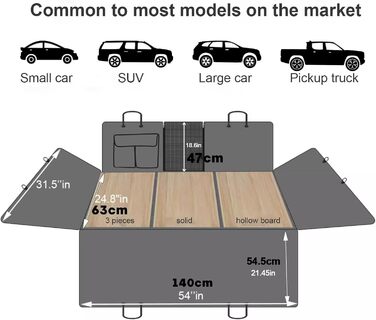 Підстилка для собак у багажник авто, водонепроникна, з твердим дном, до 130 кг, з сіткою, чорна