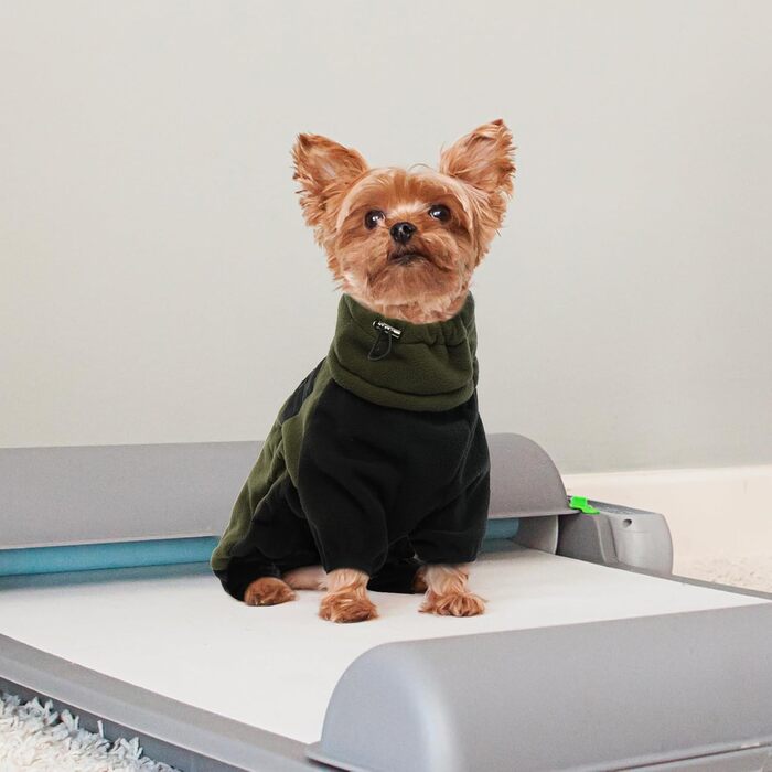 Пуловер для собак XL, тепла куртка-фліс для середніх собак, костюм-комбінезон з ніжками, флісовий халат для собак, костюм для собак Hunter (оливковий, XL) XL, оливковий колір