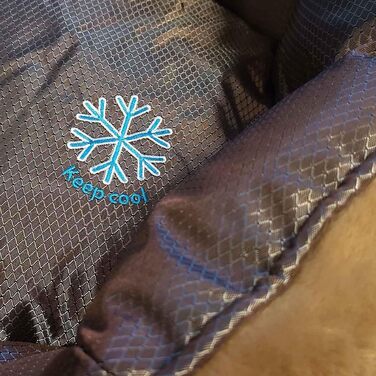 Ортопедичне ліжко для собак Santorini – двостороннє ліжко з піною з пам'яті, знімає навантаження, для літа та зими (Колір: Коричневий, Розмір: M)