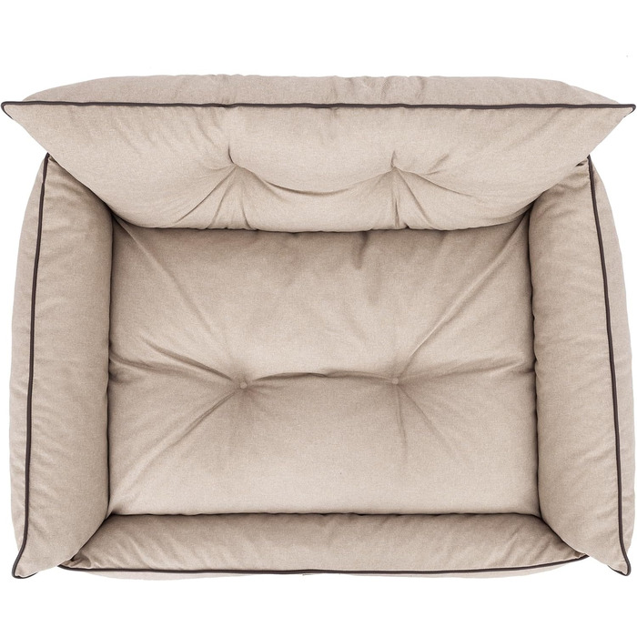 Ліжко для собак - корзина для собак, подушка для собак, диван для собак Joker Gesteppt, S, 64 x 49 см, штучний льон, бежевий