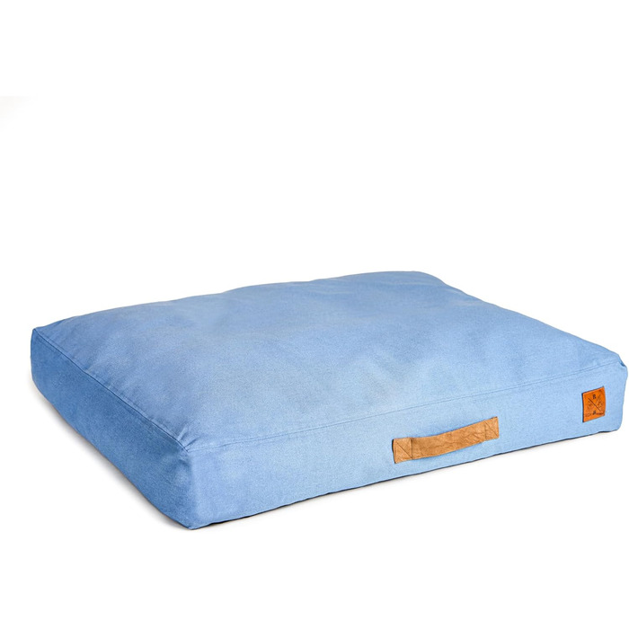 Ортопедичне ліжко для собак Roth & Bock з м'якої піни, сертифікат Oeko-Tex Standard 100, покриття з водовідштовхувального канвасу (S, блакитне)