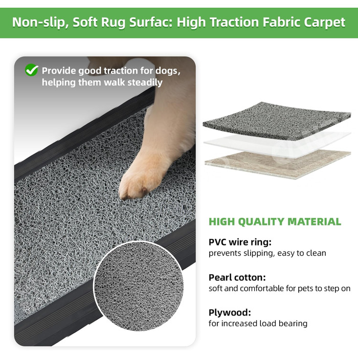 Рампа для собак Hunderampe Auto Klappbar: складана, 170 см, з антиковзким покриттям для собак маленьких, середніх та великих порід. Підходить для авто, SUV, вантажівок, диванів та ліжок