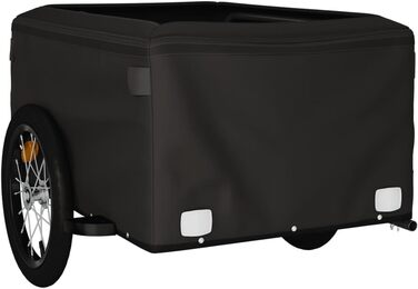 Причіп для велосипеда Gecheer, вантажний причіп, чорний пластиковий контейнер для перевезення вантажів, собак (124 x 62.5 x 52 см)