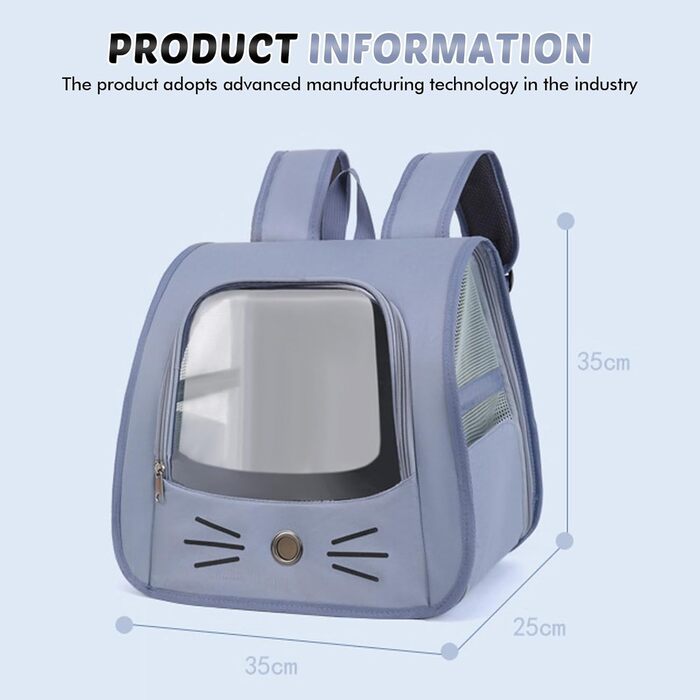 Рюкзак для собак і котів, дихаючий, для подорожей та прогулянок (до 10 кг)