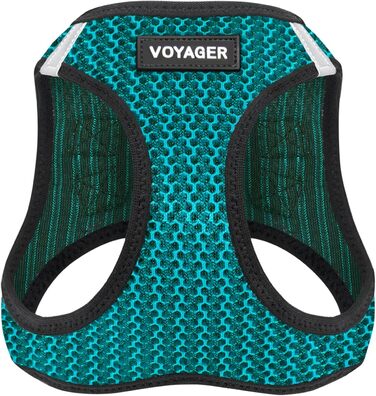 Шлейка для собак Best Pet Supplies Voyager Step-In Air, дихаюча, нейлонова, бірюзова, для малих і середніх порід, розмір S
