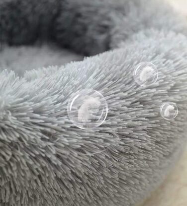 М'яке ліжко для собак та котів великих та екстра-великих порід, круглої форми, плюшеве, біле, 120 см, для дому