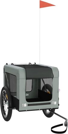 Кіянка для собак та котів з тканини Oxford, з ПВХ-дахом, 63x123x66 см, сіро-чорна модель 93916