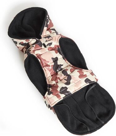 Стеганий теплий халат для такси для дрібних собак з капюшоном, камуфляж, 47 см