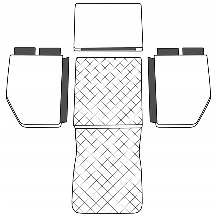 Автомобільний килимок з пластику Velinda, білий, L/XL (40 см x 90 см)