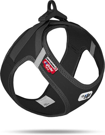 Шлейка-жилетка для собак curli Clasp Softshell чорна XL – м'яка, дихаюча, водовідштовхувальна
