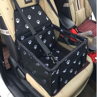 Складана лежанка для цуценят, водонепроникна, з карабіном, універсальна (чорна)