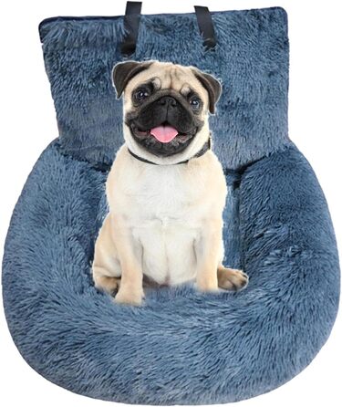 Автомобільний лежак для собак, лежанка для собак у машину, м'який автомобільний лежак для собак з ременем безпеки, переноска для тварин в авто, автокрісло для собак, переноска-кошик для собак, знімне та пральне автокрісло для собак маленьких, середніх та 