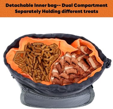 Сумка для собак Hanwell для ласощів та іграшок з дозатором для відходів, водонепроникна, сіра