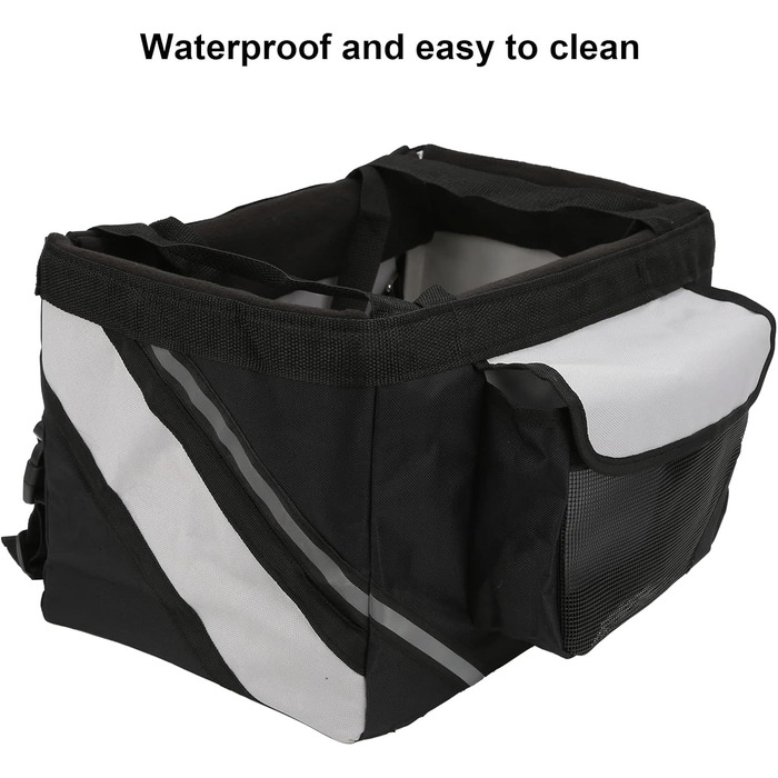 Велосипедний кошик для собак, великий, водонепроникний, з ременем безпеки, для собак та котів