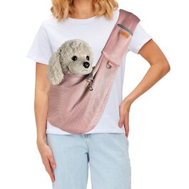 PETCUTE Сумка-переноска для собак, рожева, до 6 кг, з безпечним ременем, для прогулянок та активного відпочинку