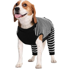 Комбінезон для собак Kuoser після операції на задніх лапах, чорний, розмір L (Back:40cm)