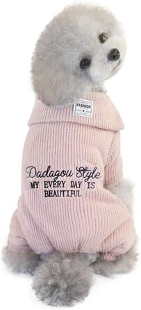 Теплий флісовий пуловер для собак - теплий зимовий одяг для маленьких собак та котів, рожевий