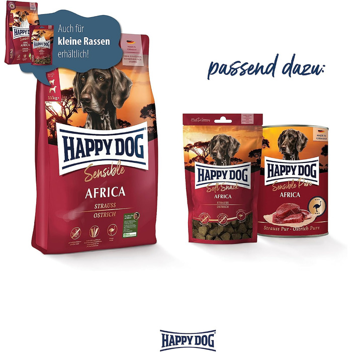 Сухий корм для собак Happy Dog Sensible Montana з кониною, беззерновий та безглютеновий, монопротеїновий з Omega-3 та Omega-6, 10 кг