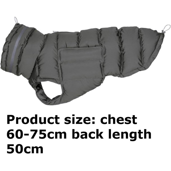 Водонепроникна зимова куртка для собак, тепла куртка від снігу, одяг для тварин, теплий одяг для великих собак, сірий колір